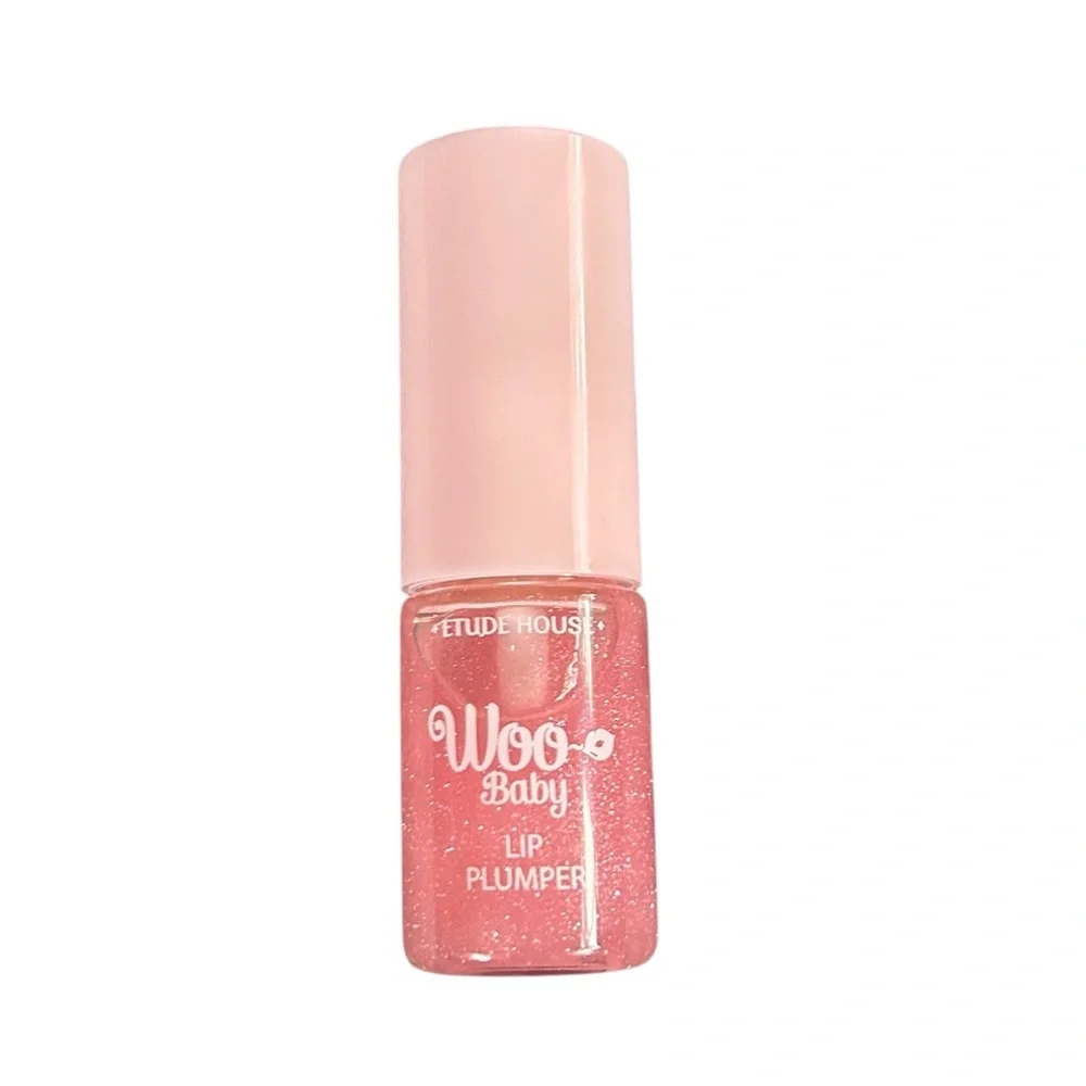 Etude House Woo Baby Lip Plumper 02 Shimmering Pink Volume Gloss Discont’d NWT